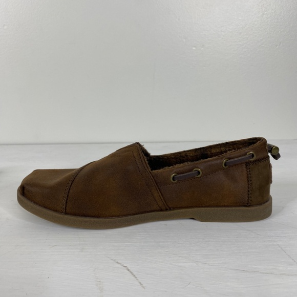 SKECHERS BOBS Chill Lux ButtonUp Slip On-Brown 6.5 Vegan Leather - Picture 6 of 13
